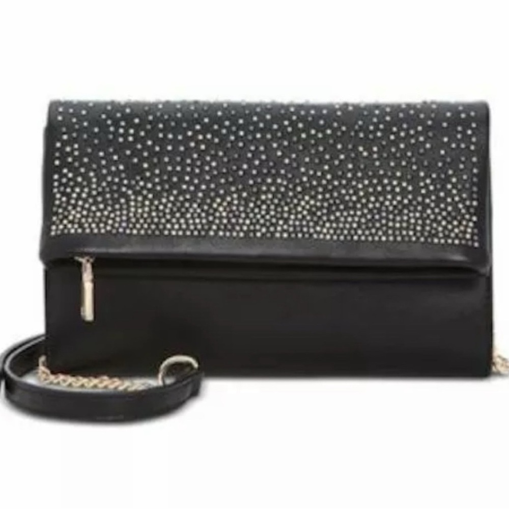 INC International Concepts Jessa Sparkle Tunnel Crossbody Clutch Bag